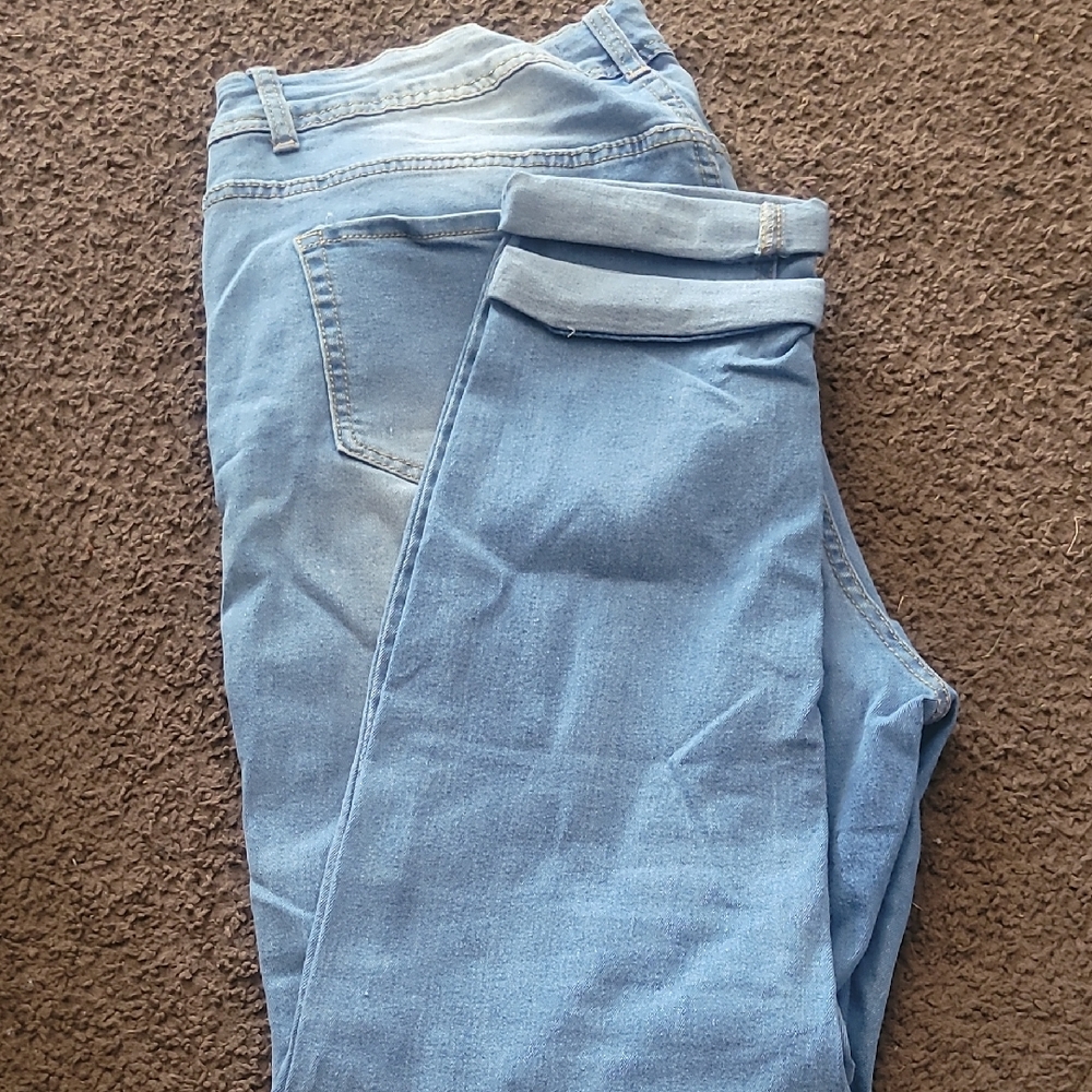 Light Blue Women's Jeans Distressed